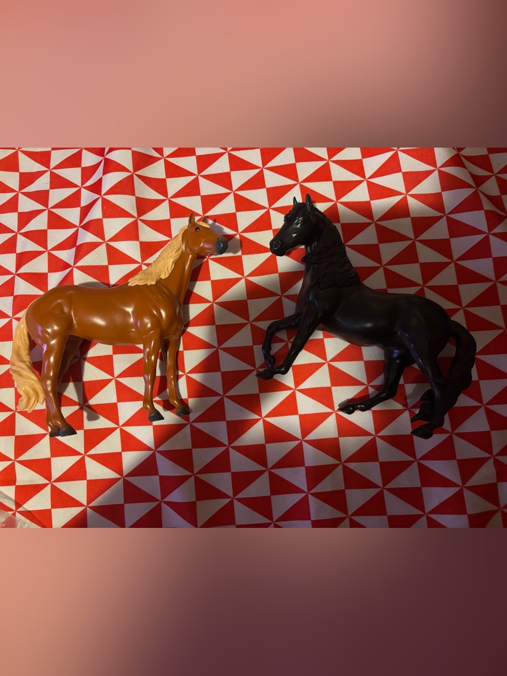 Breyer Paddock Pals Hazel and black stallion
